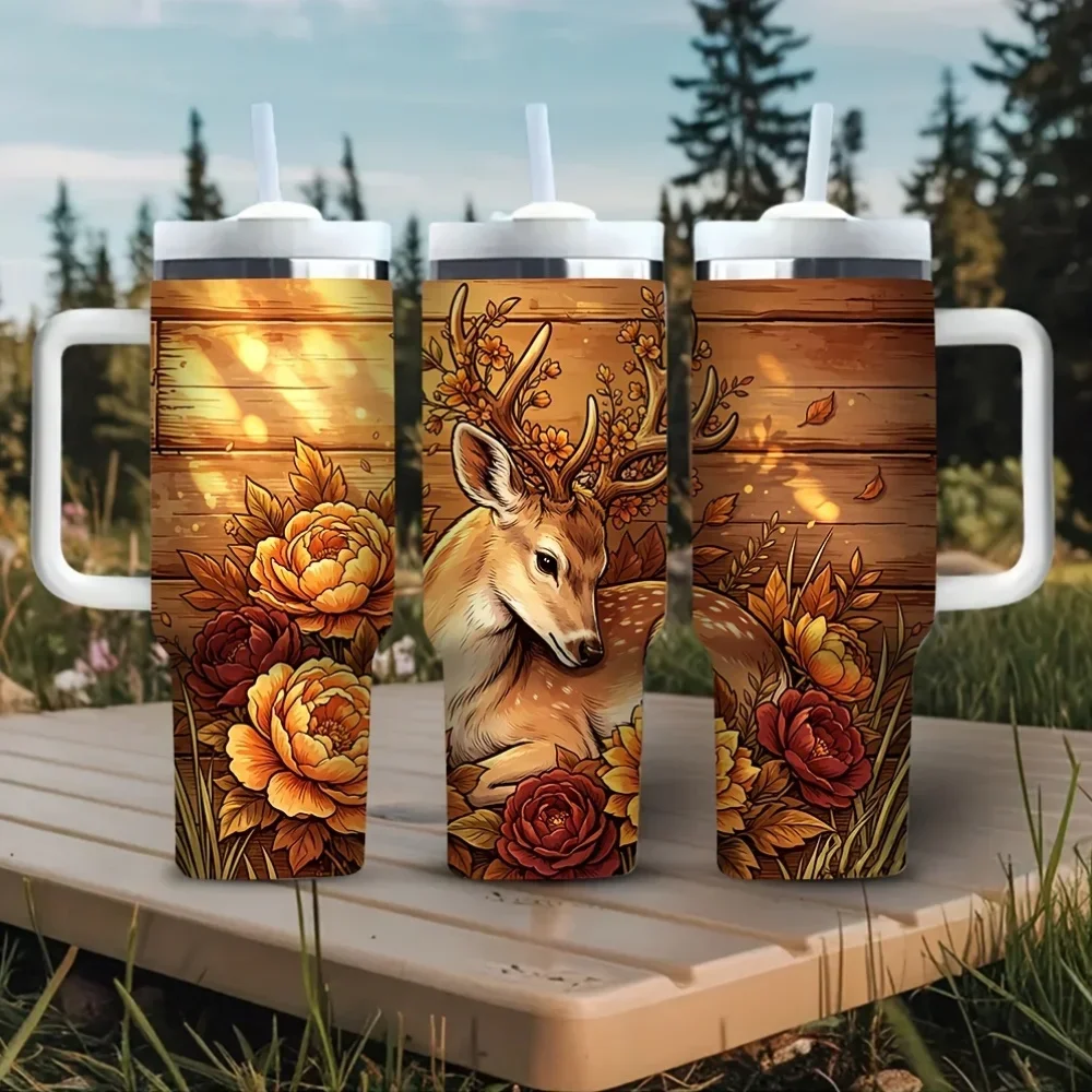 40Oz Tumbler with Handle, Beau - Hunting Outdoor Background review and price