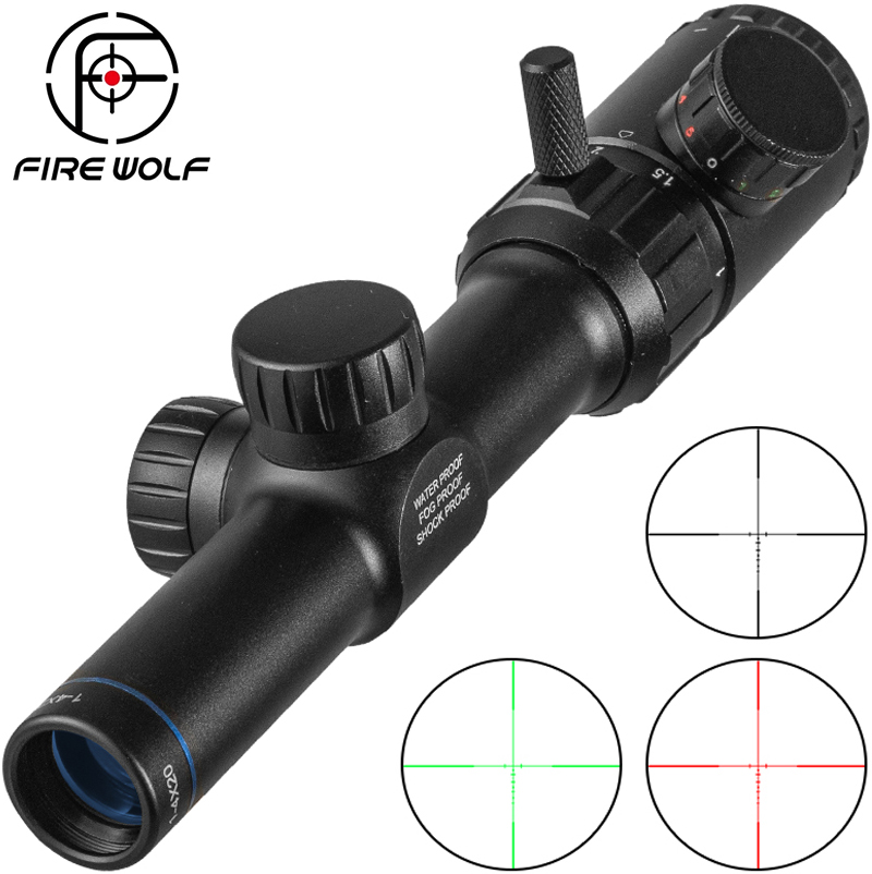 FIRE WOLF 1-4x20 Rifle Scope G - Outdoor Hunting Range review and price