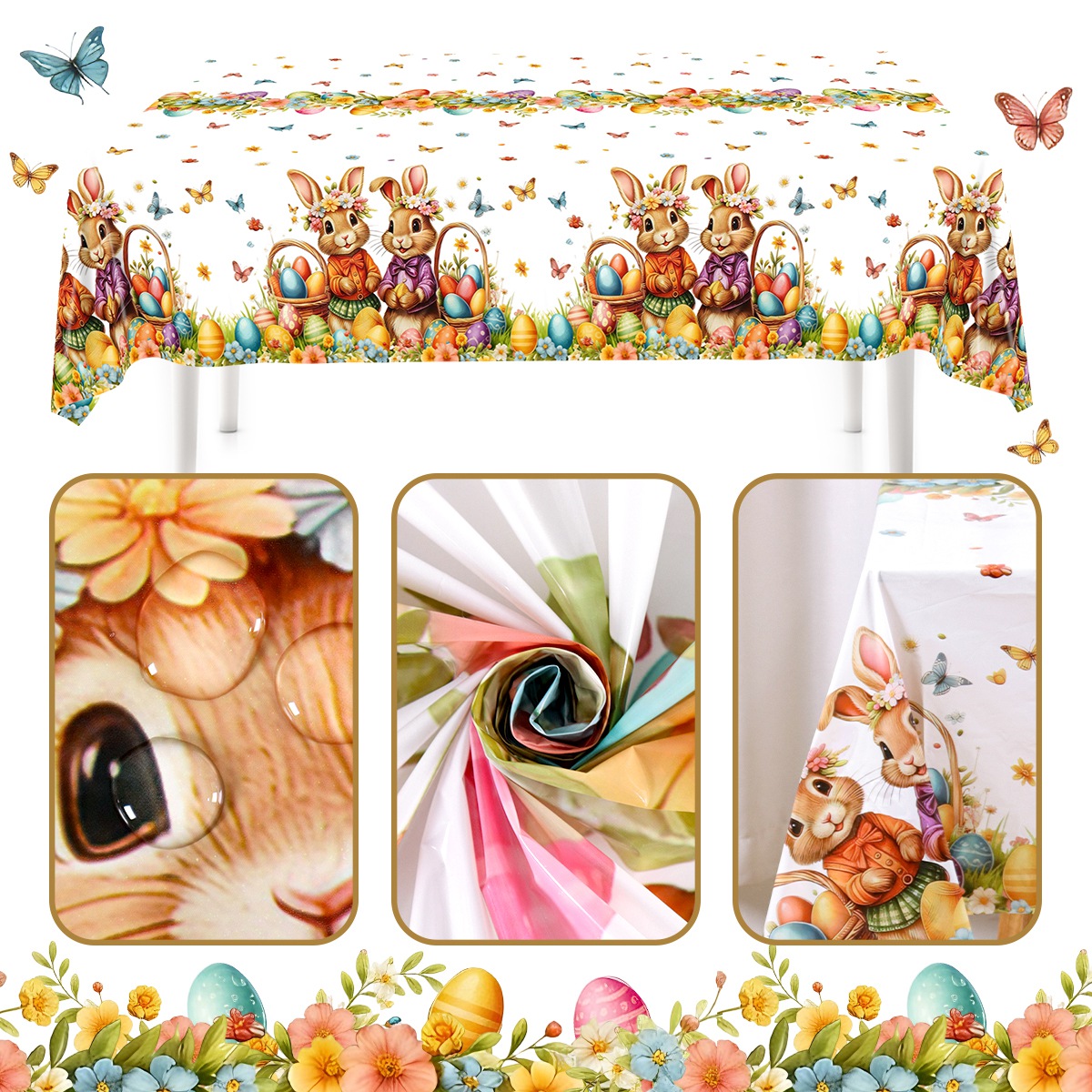 130*220cm Easter Cute Bunny Ta - Outdoor Hunting Table review and price