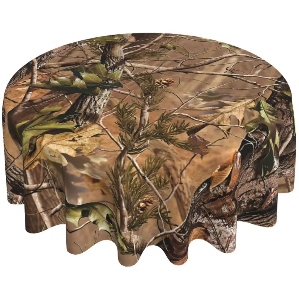 Hunting Camo Round Tablecloth  - Outdoor Hunting Table review and price