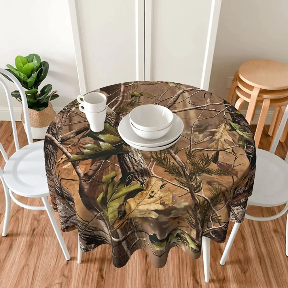 Hunting Camo Round Tablecloth  - Outdoor Hunting Table review and price