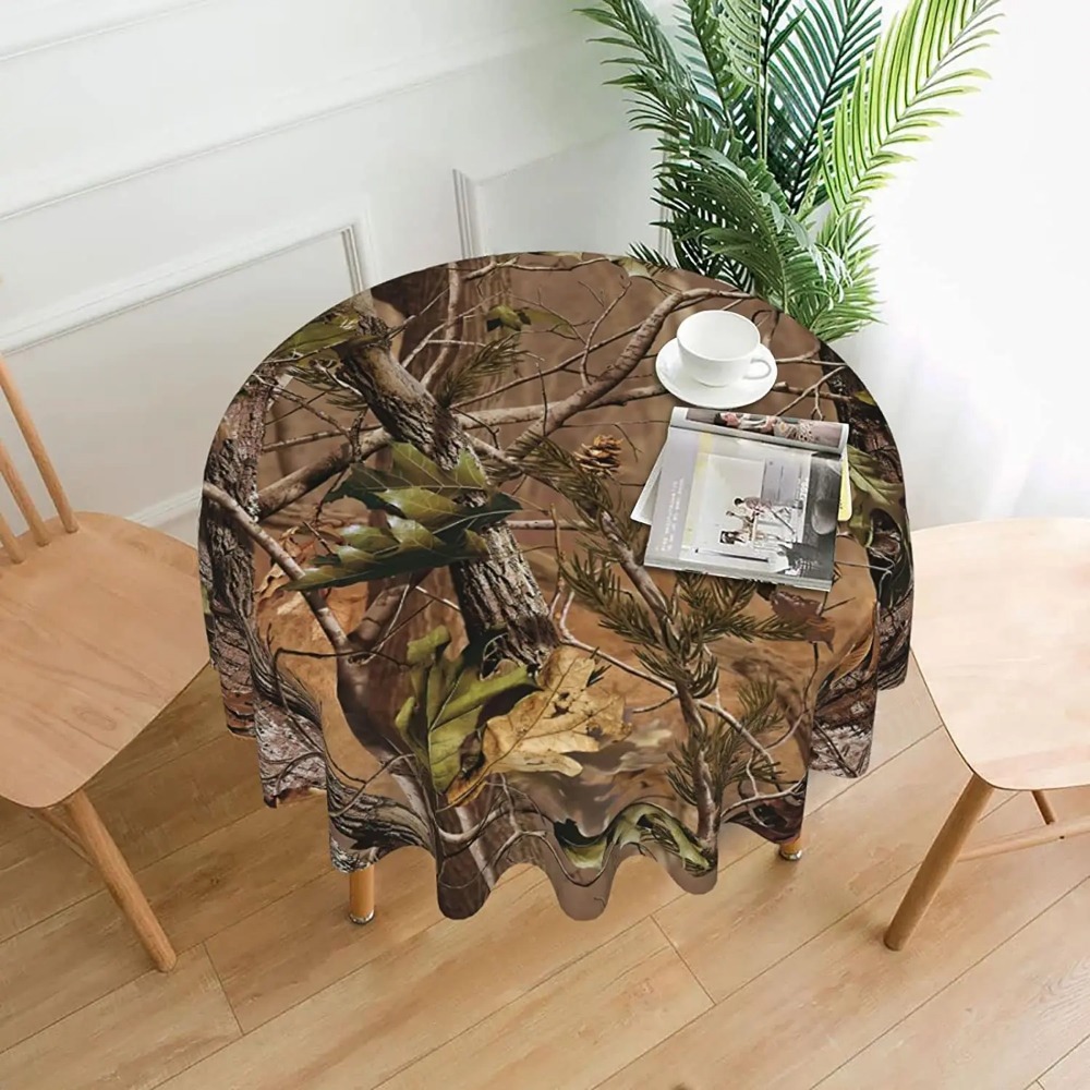 Hunting Camo Round Tablecloth  - Outdoor Hunting Table review and price
