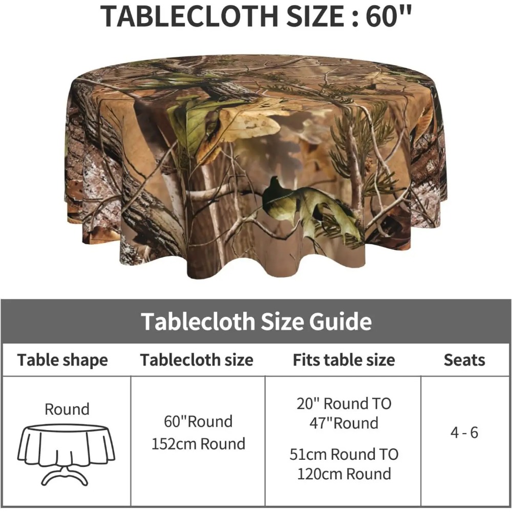 Hunting Camo Round Tablecloth  - Outdoor Hunting Table review and price